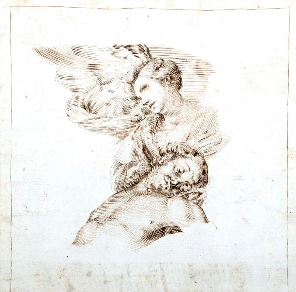 Studio di bambino e cristo